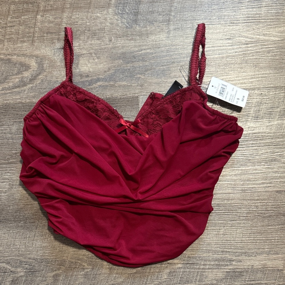 Windsor Red Lace Tank Top